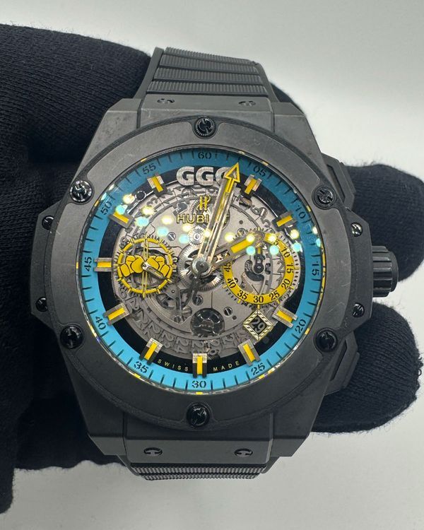 Hublot King Power 48 MM Skeleton Dial Rubber Strap  (701.C1.0191.LR.GGO)