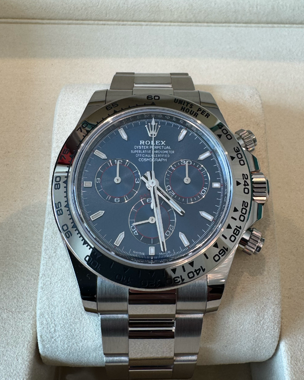 2025 Rolex Cosmograph Daytona 40MM Blue Dial White Gold Oyster Bracelet (126509)