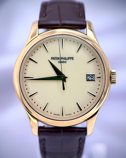 2019 Patek Philippe Calatrava 39MM Ivory Dial Leather Strap (5227J-001)