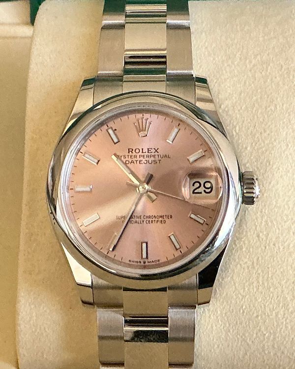 2026 Rolex Datejust 31MM Pink Dial Oyster Bracelet (278240)