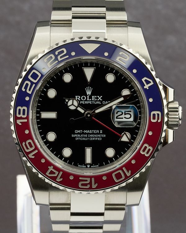 2025 Rolex GMT-Master II "Pepsi" 40MM Black Dial Oyster Bracelet (126710BLRO)