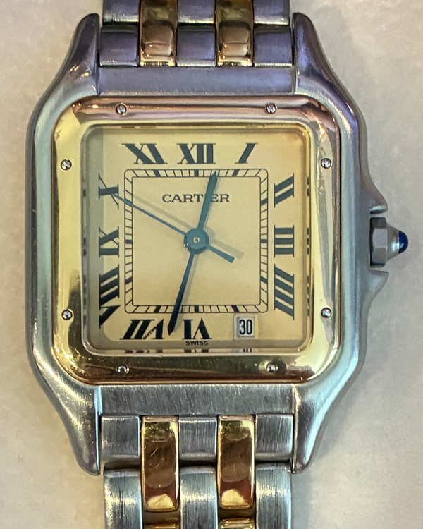 1984 Cartier Panthère De Cartier 27MM Quartz Silver Dial Two-Tone Bracelet (110000R)