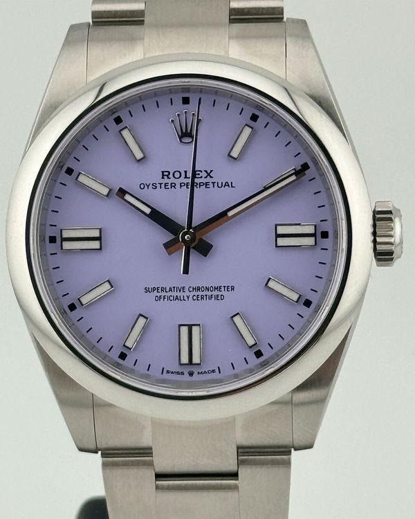2026 Rolex Oyster Perpetual 41MM Lavender Dial Oyster Bracelet (134300)