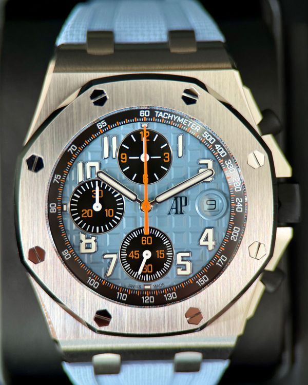 2025 Audemars Piguet Royal Oak Offshore 42MM Ice Blue Dial Rubber Strap (26238ST.OO.A340CA.01)