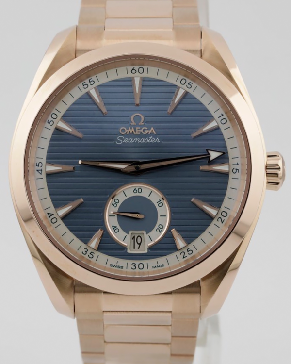 2022 Omega Seamaster Aqua Terra 150M 41MM Blue Dial Rose Gold Bracelet (220.50.41.21.03.001)