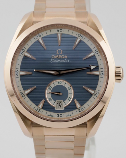 2022 Omega Seamaster Aqua Terra 150M 41MM Blue Dial Rose Gold Bracelet (220.50.41.21.03.001)