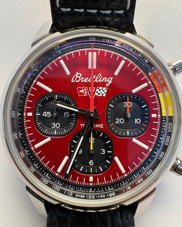 2024 Breitling Top Time B01 "Chevrolet Corvette" 41MM Red Dial Leather Strap (AB01761A1K1X1)