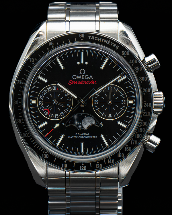 2022 Omega Speedmaster Moonphase 44.25MM Black Dial Steel Bracelet (304.30.44.52.01.001)
