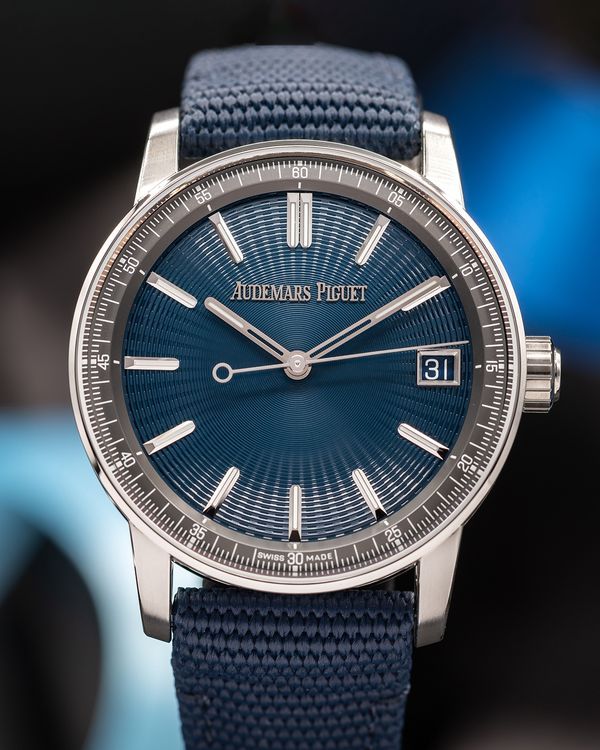 2025 Audemars Piguet Code 11.59 41MM Blue Dial Textile Strap (15210ST.OO.A348KB.01)