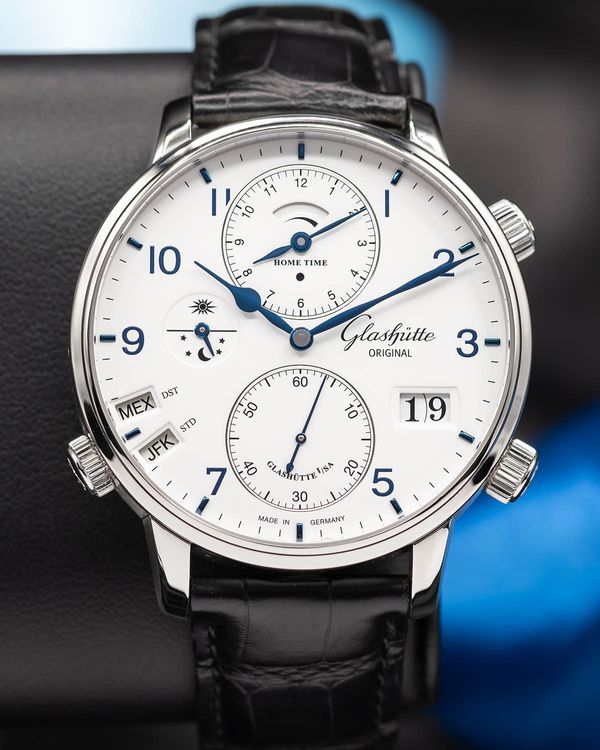 2024  Glashütte Original Senator 44MM White Dial Leather Strap (1-89-02-03-02-61)