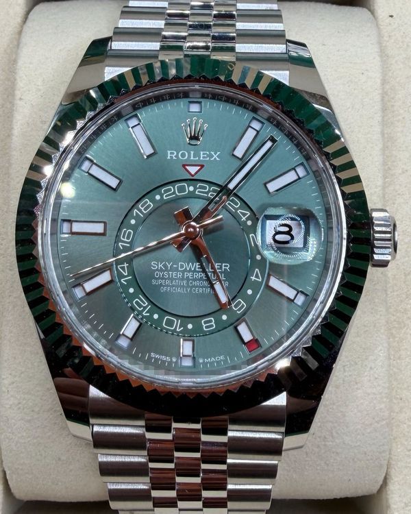 2026 Rolex Sky-Dweller 42MM Green Dial Jubilee Bracelet (336934)