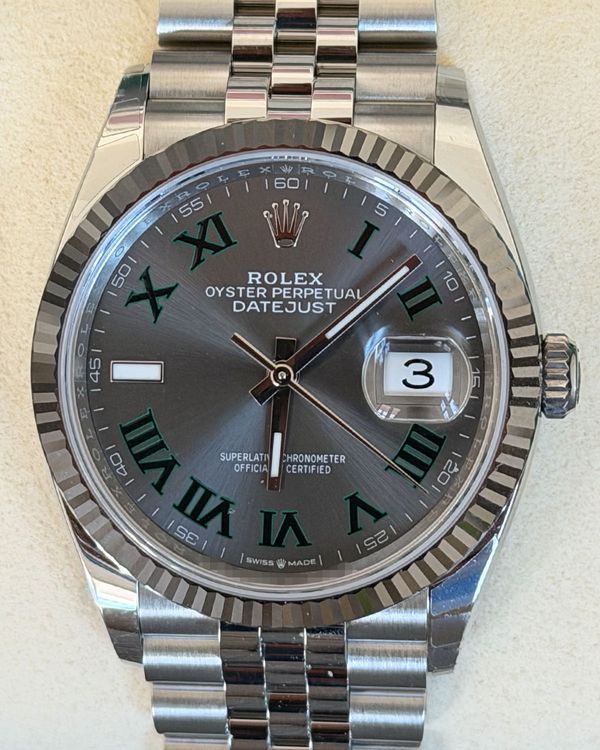 2026 Rolex Datejust "Wimbledon" 36MM Slate Dial Jubilee Bracelet (126234)