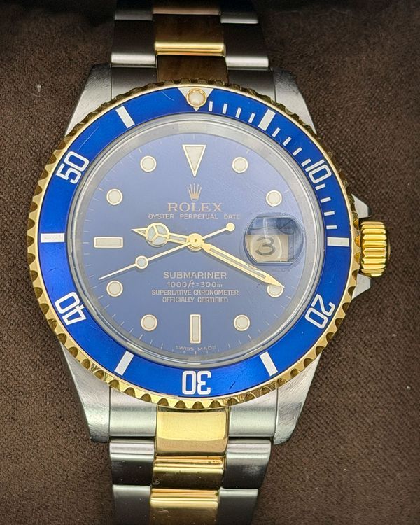 2004 Rolex Submariner Date "Bluesy" 40MM Blue Dial Two-Tone Oyster Bracelet (116613)