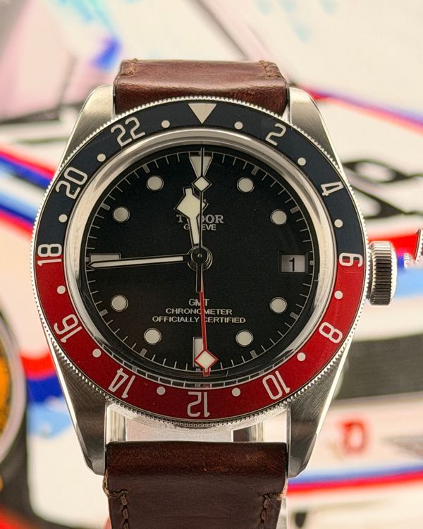 2023 Tudor Black Bay GMT "Pepsi" 41MM Black Dial Leather Strap (79830RB)