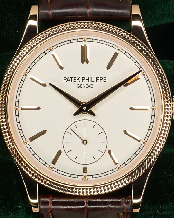 2025 Patek Philippe Calatrava 39MM Silver Dial Leather Strap (6119R-001)
