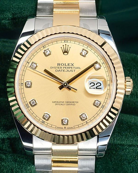2025 Rolex Datejust 41MM Champagne Dial Two-Tone Oyster Bracelet (126333)