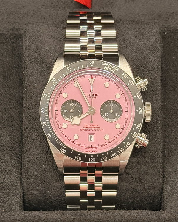 2025 Tudor Black Bay Chrono 41MM Pink Dial Steel Bracelet (79360N)