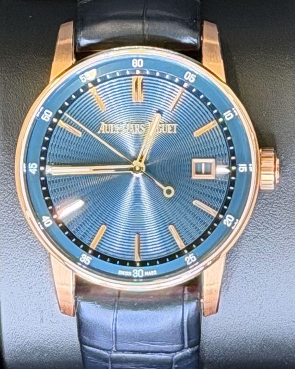 2025 Audemars Piguet Code 11.59 Chronograph 41MM Blue Dial Leather Strap (77410OR.OO.A342CR.01)
