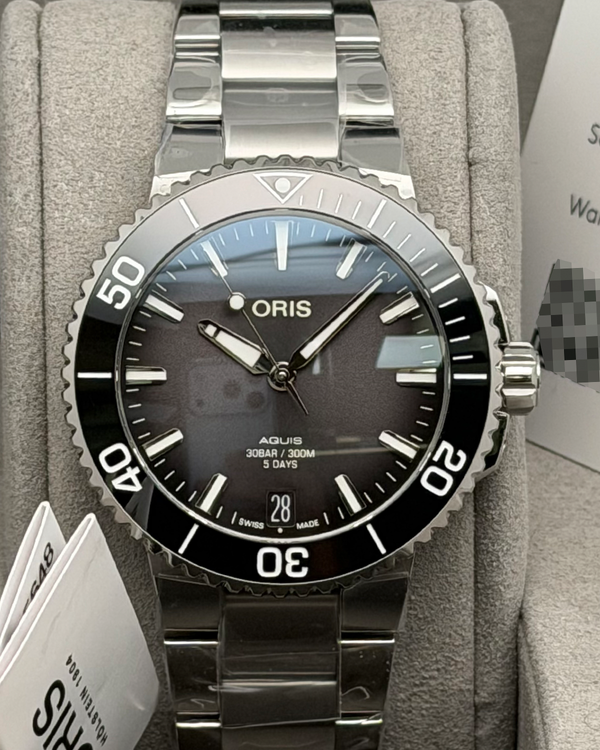 2026 Oris Aquis Date 41.5MM Black Dial Steel Bracelet (01 400 7769 4154-07 8 22 09PEB)