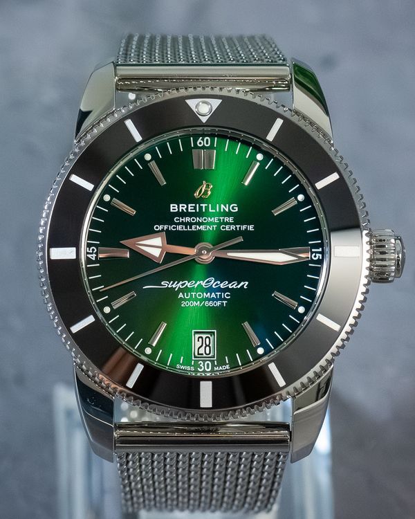 2022 Breitling Superocean Heritage B20 42MM Green Dial Steel Bracelet (AB2010121L1A1)