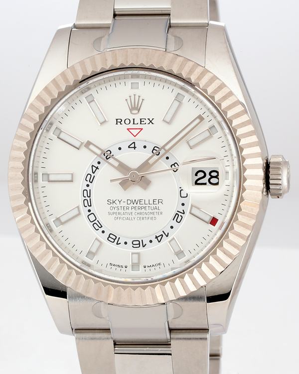 No Reserve - 2024 Rolex Sky-Dweller 42MM White Dial Oyster Bracelet (336934)