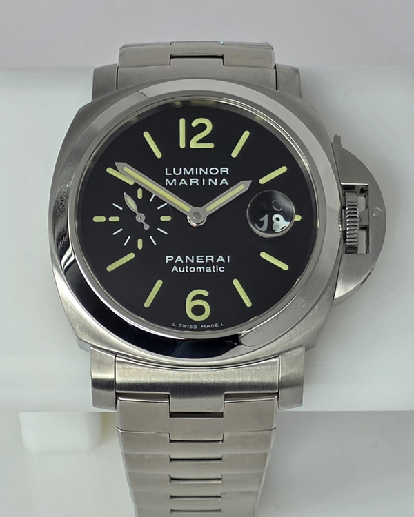 2016 Panerai Luminor Marina L.E. 44MM Black Dial Steel Bracelet (PAM00299)