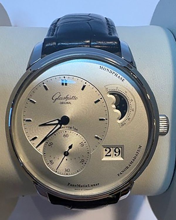 2024 Glashütte Original PanoMaticLunar 40MM Silver Dial Leather Strap (1-90-02-42-32-50)