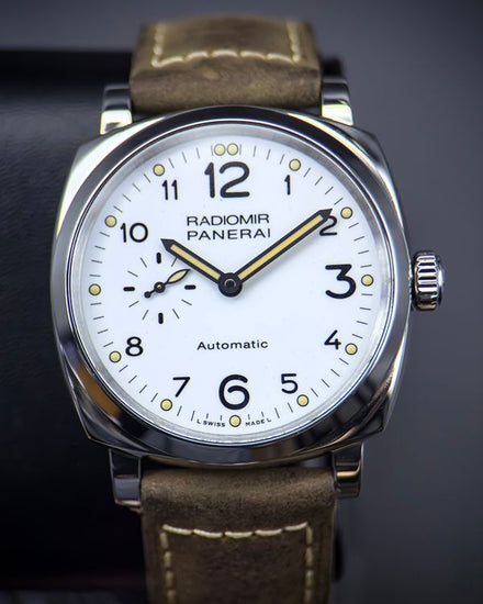 2018 Panerai Radiomir 1940 3 Days 42MM White Dial Leather Strap (PAM00655)