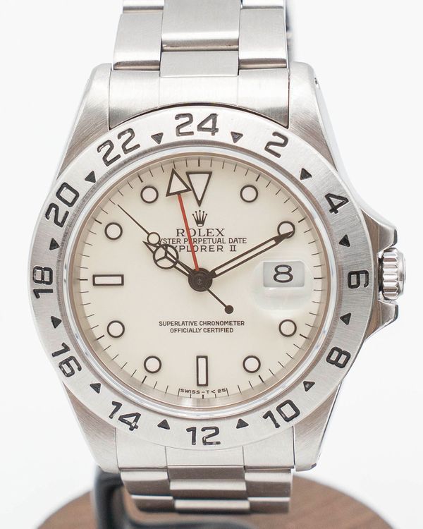 Rolex Explorer II "Polar" 40MM White Dial Oyster Bracelet (16570)