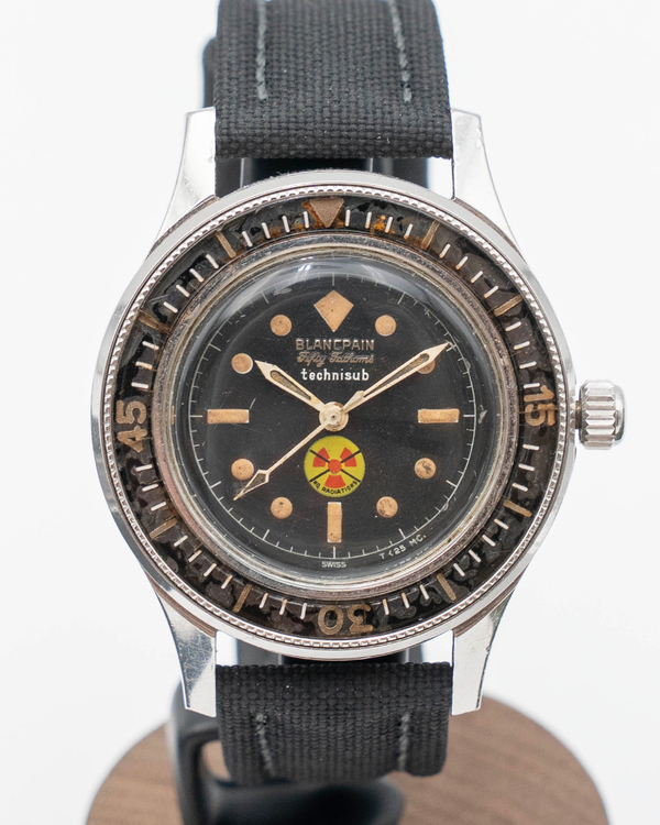 Blancpain Fifty Fathoms Technisub "No Radiations" 41MM Black Dial Textile Strap (RPG1)