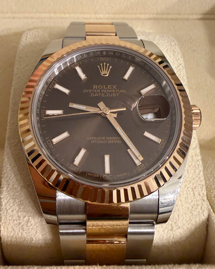 No Reserve - 2019 Rolex Datejust 41MM Chocolate Dial Two-Tone Oyster Bracelet (126331)