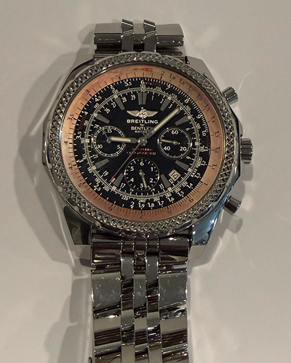 2004 Breitling Bentley Motors Chronograph S.E. 49MM Black Dial Steel Bracelet (A25362)