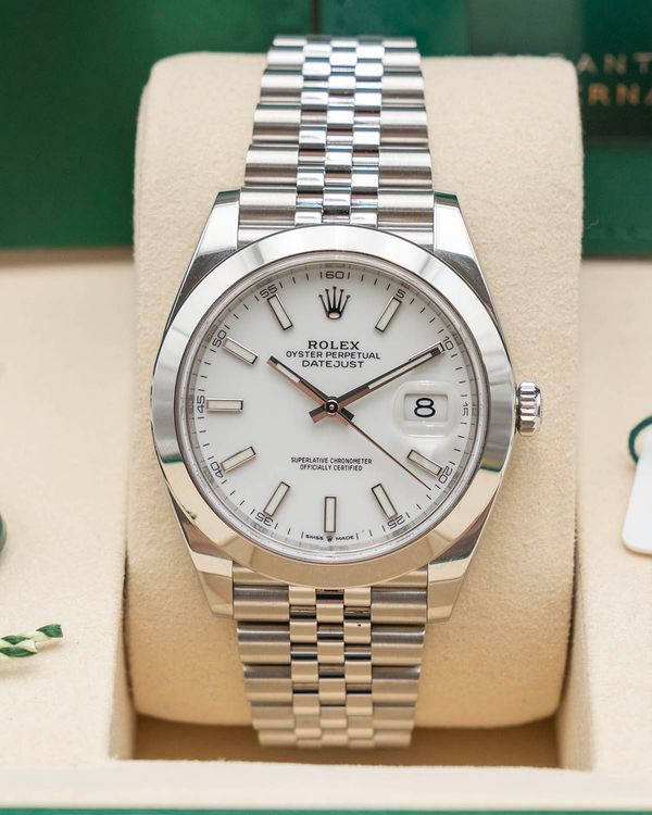 2025 Rolex Datejust 41MM White Dial Jubilee Bracelet (126300)