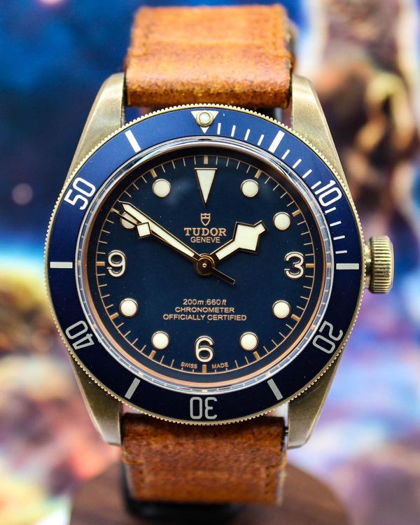 Tudor Black Bay Bronze Blue Boutique Edition 43MM Blue Dial Leather Strap (79250BB)