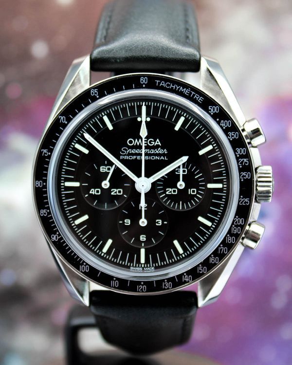 2023 Omega Speedmaster 42MM Black Dial Leather Strap (310.32.42.50.01.002)