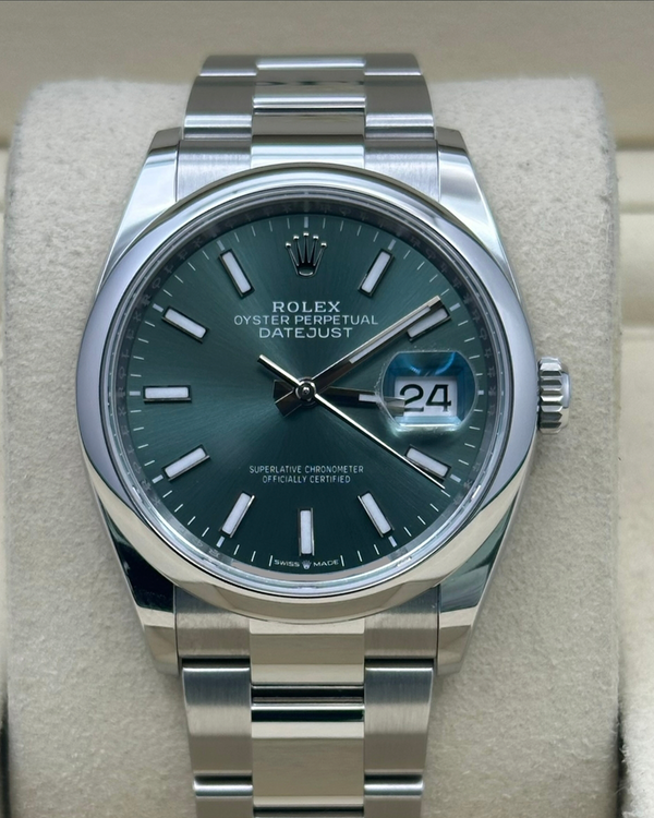 2025 Rolex Datejust 36MM Green Dial Oyster Bracelet (126200)