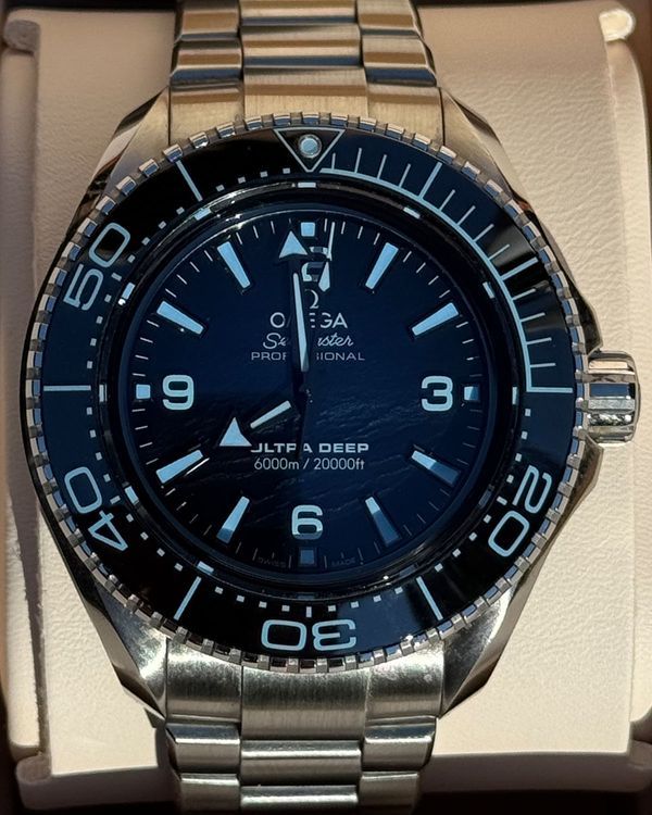 2024 Omega Seamaster Planet Ocean 6000M "Ultra Deep" 45.5MM Blue Dial Steel Bracelet (215.30.46.21.03.002)