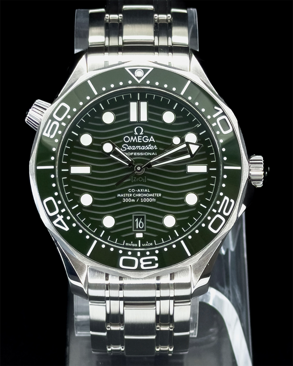 2023 Omega Seamaster Diver 300M "Seaweed" 42MM Green Dial Steel Bracelet (210.30.42.20.10.001)