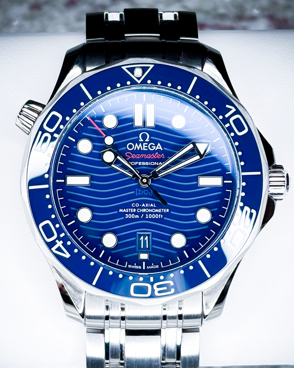 No Reserve - 2023 Omega Seamaster Diver 300M 42MM Blue Dial Steel Bracelet (210.30.42.20.03.001)