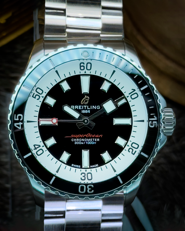 No Reserve - 2022 Breitling Superocean 42MM Black Dial Steel Bracelet (A17375211B1A1