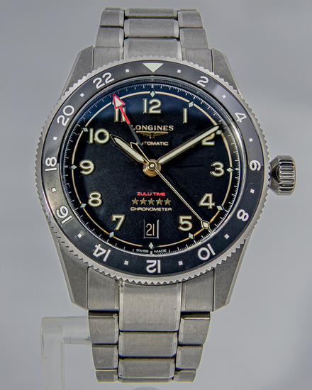 No Reserve - 2025 Longines Spirit Zulu Time 39MM Anthracite Dial Titanium Bracelet (L3.802.1.53.6)