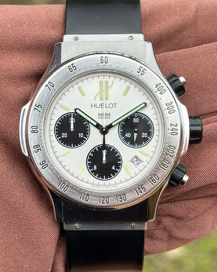Hublot Super B Chronograph 42mm White Dial Rubber Strap (B1920.1)