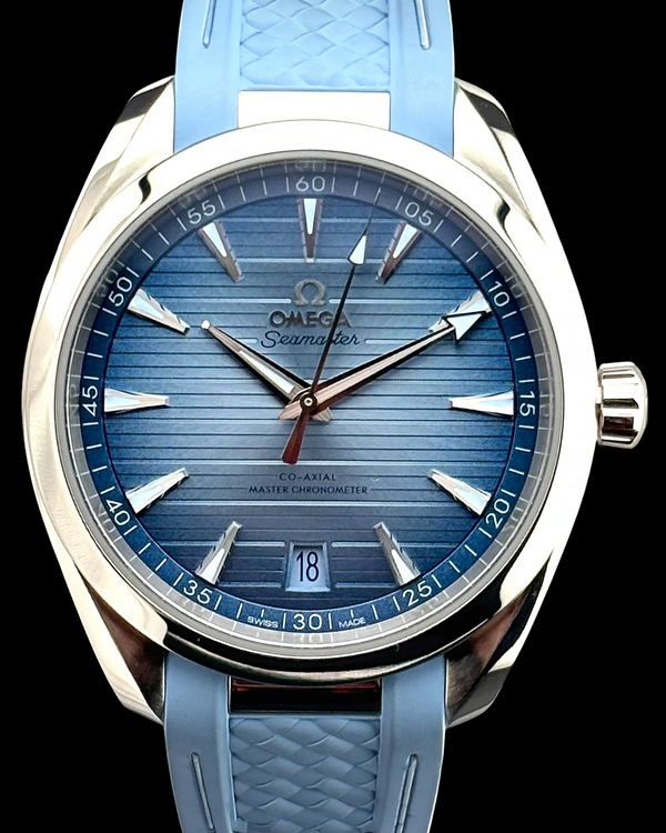 2024  Omega Seamaster Aqua Terra "Summer Blue" 41MM Blue Dial Rubber Strap (220.12.41.21.03.008)