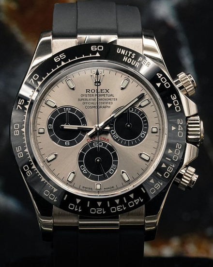 2019 Rolex Cosmograph Daytona 40MM Silver Dial Oysterflex Strap (116519LN)