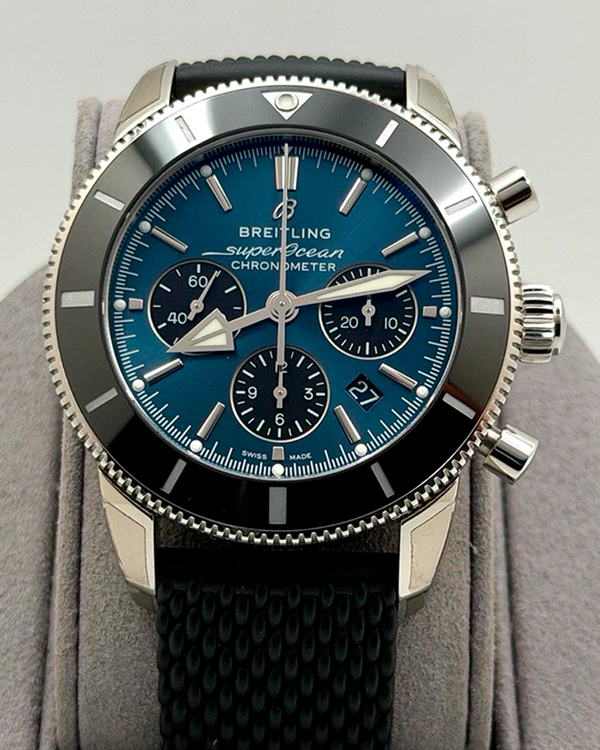 Breitling Superocean Heritage II Chronograph 44MM Blue Dial Rubber Strap (AB0162)