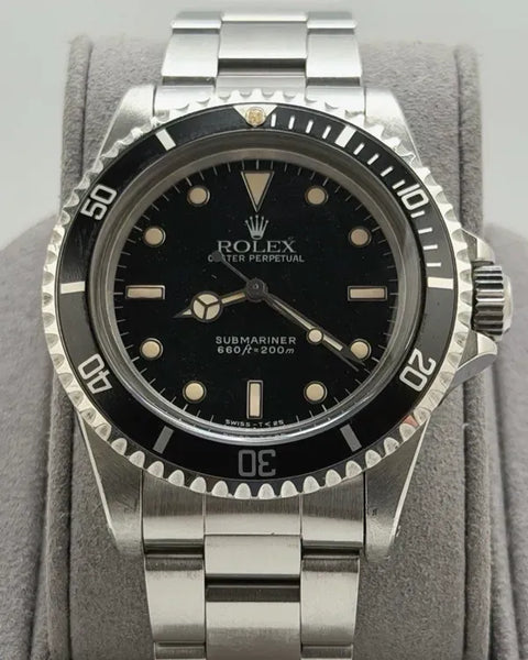 メルティブラック 1986 Rolex Submariner No-Date 40MM Black Dial Oyster Bracelet