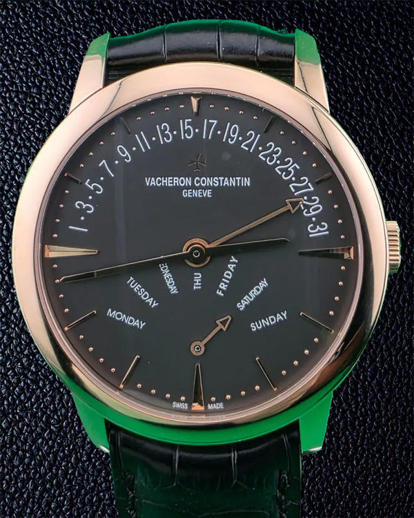 2016 Vacheron Constantin Patrimony Retrograde Day-Date 42.5MM Grey Dial Leather Strap  (86020/000R-9940)