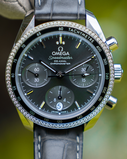 2021 Omega Speedmaster 38MM Grey Dial Leather Strap (324.38.38.50.06.001)