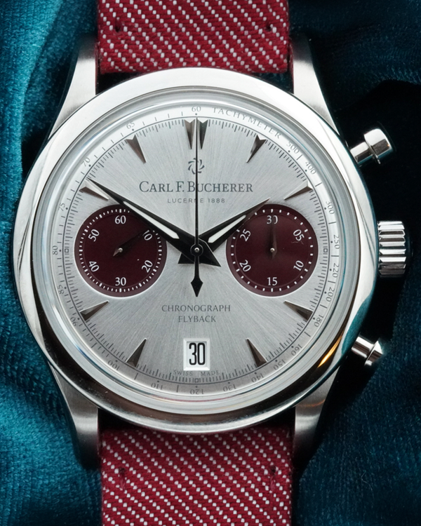 No Reserve - Carl F. Bucherer Manero 40MM Silver Dial Textile Strap (00.10927.08.13.04)