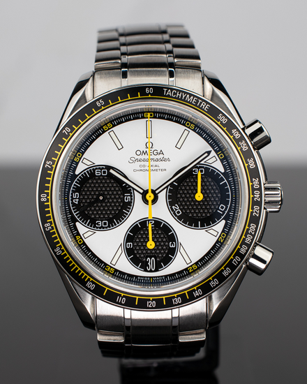 2024 Omega Speedmaster Racing 40MM White "Panda" Dial Steel Bracelet (326.30.40.50.04.001)